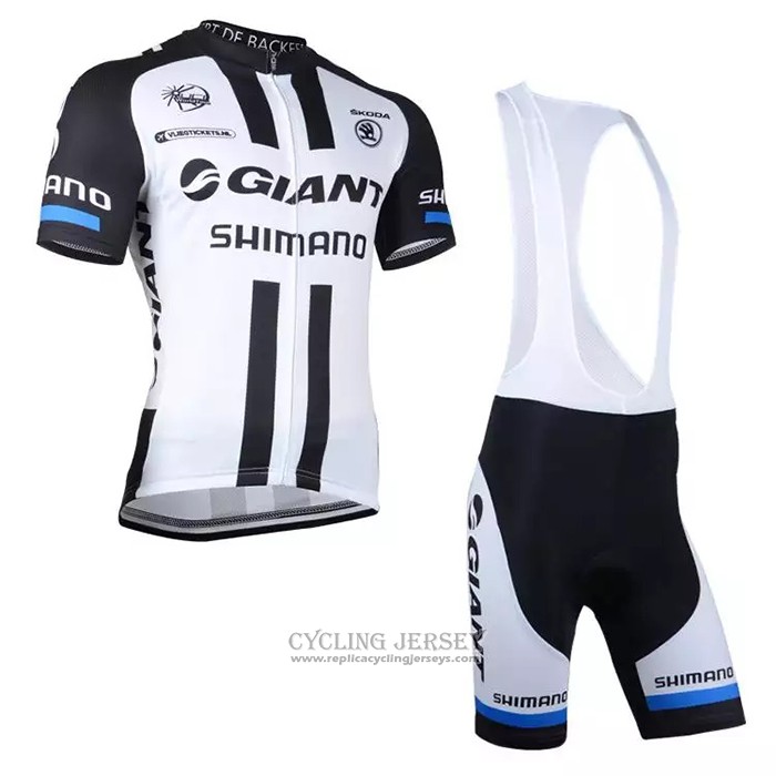 2021 Cycling Jersey Giant Alpecin White Black Short Sleeve And Bib Short